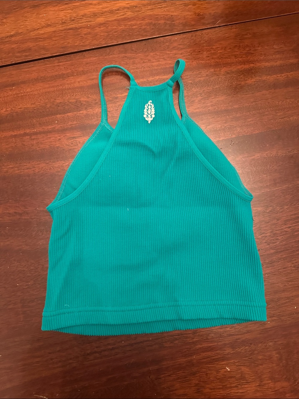 FP Movement Teal Ribbed Racerback Tank Top - Picture 2 of 3